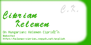 ciprian kelemen business card